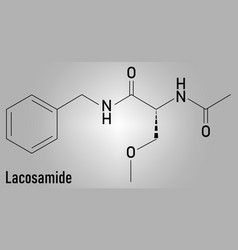 Lacosamide Molecule Skeletal Formula