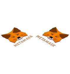 Metamask Isometric Logo Top View Isolated