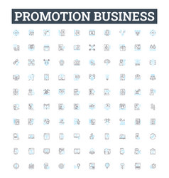 Promotion Business Line Icons Set