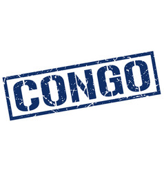 Congo Blue Square Stamp