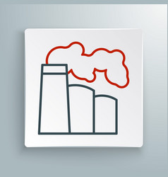 Line Oil And Gas Industrial Factory Building Icon