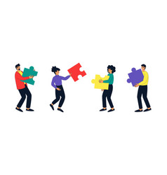 People Team Work Business Puzzles Partners