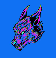 Wolf In Neon Color 2