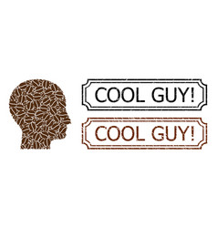 Cool Guy Exclamation Distress Rubber Stamps