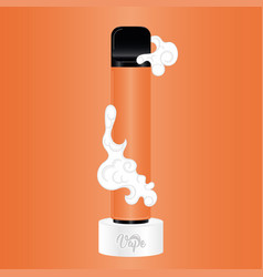 Isolated Orange Electronic Cigarette Icon