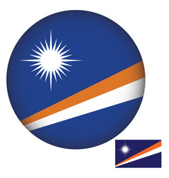 Marshall Islands Flag Round Shape