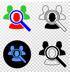 Search People Eps Icon With Contour Version