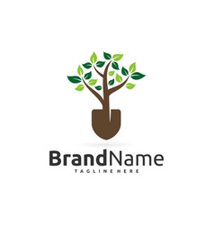 Seed Farm Logo Tree Shovel Logo