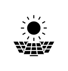 Solar Plant With Sun Black Icon