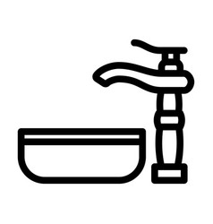 Wash Faucet Water Line Icon