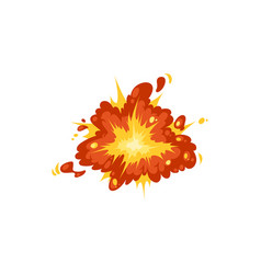 Burst Sign Bomb Explosion Isolated Fiery Boom Bang