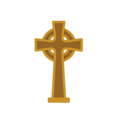 Irish Cross Icon Flat Celtic Symbol