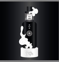 Isolated Black Electronic Cigarette Icon