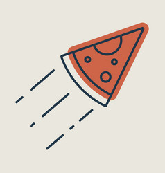 Slice Of Pizza Icon Fast Food Delivery Symbol