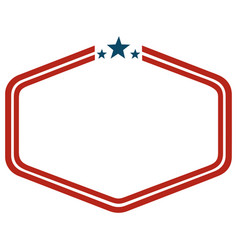 America American Flag Frame Banner Badge Design