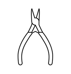 Chain Nose Pliers Line Icon