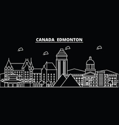 Edmonton Silhouette Skyline Canada