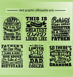 Fathers Day Lettering Design Bundle Dad Lover