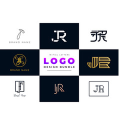 Initial Letters Jr Logo Design Bundle