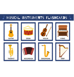 Musical Instruments Flashcards Collection