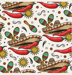 Sombrero And Chili Pepper Pattern