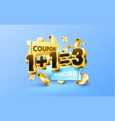 Special Offer One Plus One Equals Three Coupon