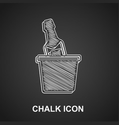 Chalk Bottle Champagne In An Ice Bucket Icon