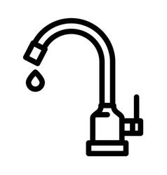 Drop Faucet Water Line Icon