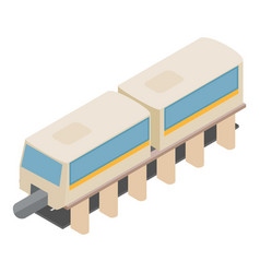 Monorail Train Icon Isometric Style