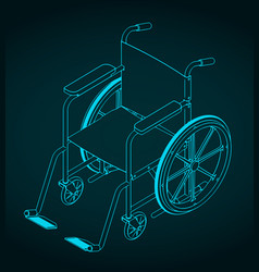 Wheelchair Isometric Blueprint