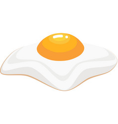 Fried Egg One Breakfast Clipart Gradient Side View