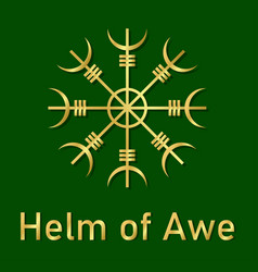 Helm Of Awe Icon Of Terror Sign Isolated