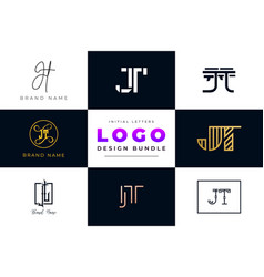 Initial Letters Jt Logo Design Bundle