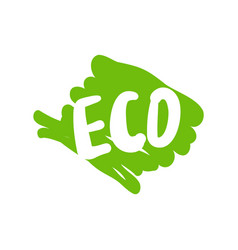 Eco Organic Labels Bio Ecology Vegan Badges Hand