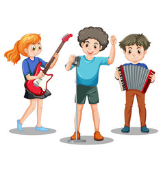 Kids Music Band Cartoon Character