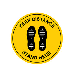 Stand Here Keep Social Distancing Icon