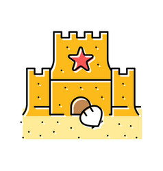 Sand Castle Summer Color Icon