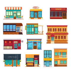 Fastfood Restaurant Flat Icons Set