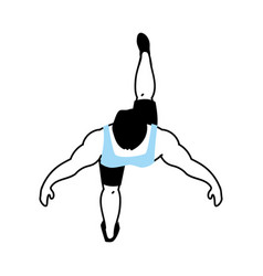 Man Avatar Running Top View Design