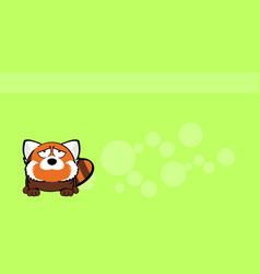 Sad Red Panda Ball Style Character Cartoon