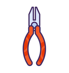 Stroked Hand Pliers Electrician Diy Tool Icon