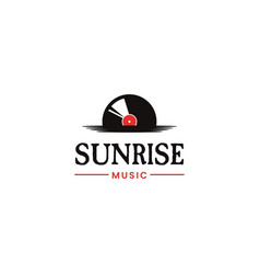 Sunrise Music Logo Vinyl Disc Cassette Sun