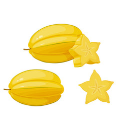 Carambola Fruit Yellow Ripe Starfruit Isolated