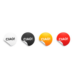 Ciao Welcome Tag Hello Invitation Offer Round