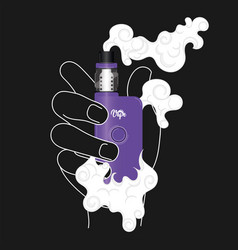 Hand Holding A Purple Electronic Cigarette Icon