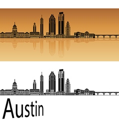 Austin Skyline In Orange