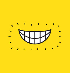 Big Happy Toothy Cartoon Smile Icon Logo