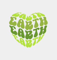 Earth Day Retro 3d Typography