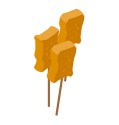 Tempura Stick Icon Isometric Prawn Dish