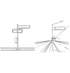 Continuous Line Drawing Of Road Direction